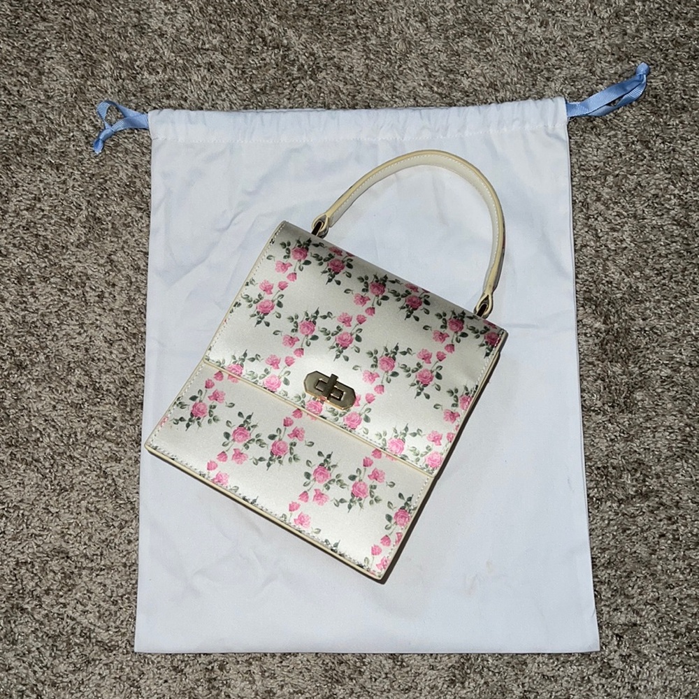 Neely and Chloe x Fivestory New York pink floral bag.